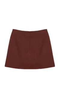 TRENDYOLMiLLA Dark Brown High Waist A-line Mini Weaving Skirt - Image 7