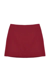 TRENDYOLMiLLA Koyu Burgundy High Waist A-line Mini Weaving Skirt - Image 6