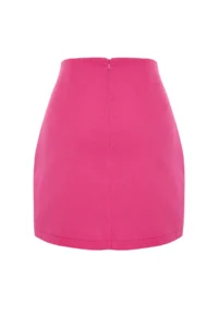 TRENDYOLMiLLA Fuchsia High Waist A-line Mini Size Weaving Skirt - Image 6