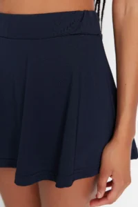 TRENDYOLMİLLA Navy Blue 2 Layer OF shorts Tennis Knitting Sports Shorts Skirt - Image 3
