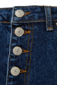 TRENDYOLMiLLA Dark Blue Front buttoned High Waist Mini denim Shorts - Image 7