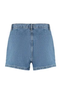 TRENDYOLMiLLA Mavi pleated Regular Waist Mini denim Shorts Skirt - Image 9