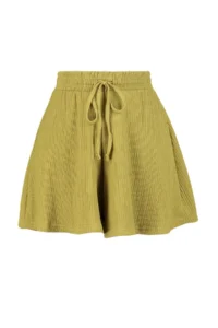 TRENDYOLMiLLA Yağ Green Relaxed Cut Regular Waist Crepe/textured Knitting Shorts - Image 7