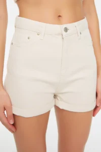 TRENDYOLMiLLA Stone High Waist Mini denim Shorts - Image 4