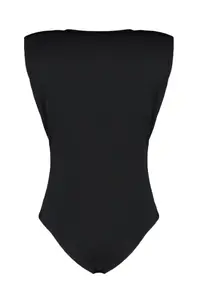 TRENDYOLMİLLA Black padded Double breasted Yaka Flexible snaps Knitting Bodysuit .D.00007 - Image 8