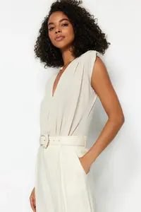 TRENDYOLMİLLA Stone padded Double breasted Yaka Flexible snaps Knitting Bodysuit .D.00007 - Image 3