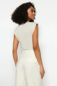 TRENDYOLMİLLA Stone padded Double breasted Yaka Flexible snaps Knitting Bodysuit .D.00007 - Image 6
