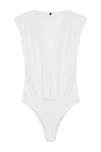 TRENDYOLMİLLA White padded Double breasted Yaka Flexible snaps Knitting Knitting Bodysuit .D.00007 - Image 6