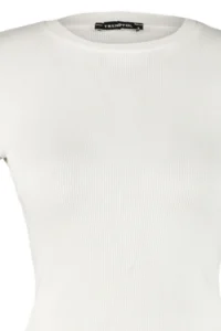 TRENDYOLMİLLA Ecru Ribbed Fitted Crew Neck Flexible Knitting Blouse - Image 8