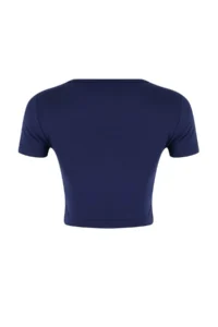 TRENDYOLMİLLA Navy Blue-Gray Melange 2 Sets Package Crop Viscous/Soft Material Flexible Knitting Blouse - Image 12