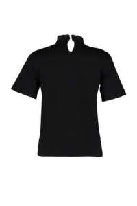 TRENDYOLMİLLA Black brodeli Dog collar Basic Regular/Normal Pattern Cotton Knitting Blouse - Image 8