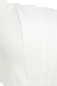 TRENDYOLMİLLA Ecru Sleeveless Corset Crop Weaving Blouse - Image 8