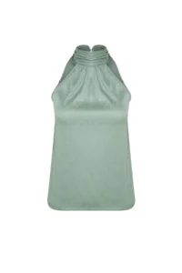 TRENDYOLMİLLA Mint Regular/Normal Pattern Dog collar Fit Pilise Flexible Knitting Blouse - Image 6