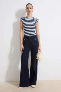 TRENDYOLMİLLA Multicolored Viscous/Soft Material Fitted Moon Arm Flexible Knitting Blouse - Image 2