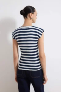 TRENDYOLMİLLA Multicolored Viscous/Soft Material Fitted Moon Arm Flexible Knitting Blouse - Image 4