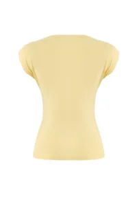 TRENDYOLMİLLA Light Yellow Viscous/Soft Material Fitted Moon Arm Flexible Knitting Blouse - Image 7