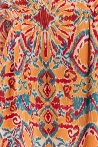 TRENDYOLMİLLA Orange Ethnic Patterned Siphon Lined Mini Weaving Dress - Image 8