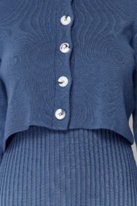TRENDYOLMİLLA Indigo Plain Midi Dress - Image 4