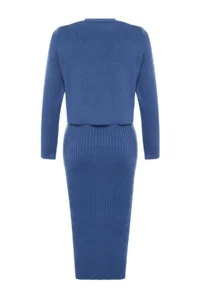 TRENDYOLMİLLA Indigo Plain Midi Dress - Image 9