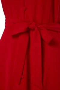 TRENDYOLMİLLA Rejection Belted A-Cut Flounced Button Detailed Weaving Maxi Dress - Image 9