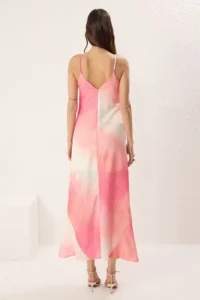 TRENDYOLMİLLA Pink gradient A Cut Maxi  Weaving Dress - Image 4