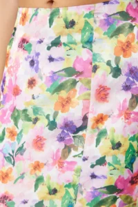 TRENDYOLMiLLA Multicolored flower patterned Maxi Size Weaving Skirt - Image 4