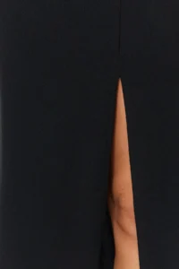 TRENDYOLMİLLA Black smart Crepe Slit Detailed Maxi High Waist Flexible Knitting Skirt - Image 6
