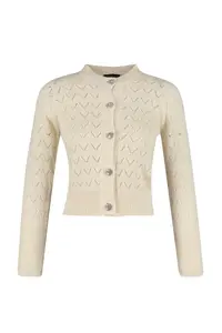 TRENDYOLMİLLA Stone Button Detailed Cellular/Perforated Blouse-Cardigan Set - Image 5