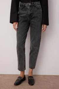 TRENDYOLMİLLA Black High Waist Mom 100% Cotton Non-Stretch jeans - Image 3