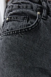 TRENDYOLMİLLA Anthracite High Waist Wide Leg Wide Leg 100% Cotton Non-Stretch jeans - Image 10