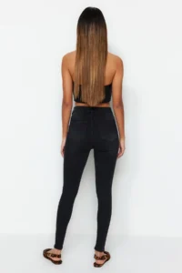 TRENDYOLMİLLA Black Bodysuit hugging High Waist Ekstra Flexible skinny jeans - Image 5