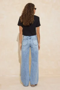 TRENDYOLMİLLA Mavi*002 High Waist Wide Leg Wide Leg 100% Cotton Non-Stretch jeans - Image 4