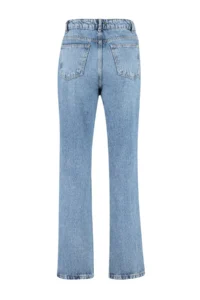TRENDYOLMİLLA Mavi High Waist Plain Kesim Straight 100% Cotton Non-Stretch jeans - Image 7