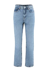 TRENDYOLMİLLA Mavi High Waist Plain Kesim Straight 100% Cotton Non-Stretch jeans - Image 8