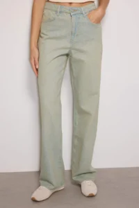 TRENDYOLMİLLA Mavi Soluk Efekt Vintage High Waist Wide Leg Wide Leg 100% Cotton Non-Stretch jeans - Image 3