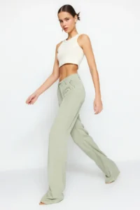 TRENDYOLMİLLA More Sustainable Mint 100% Tencel™ Low Waist Wide Leg jeans - Image 3