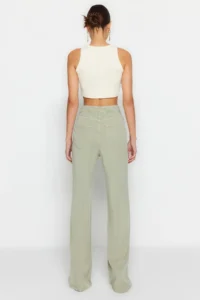 TRENDYOLMİLLA More Sustainable Mint 100% Tencel™ Low Waist Wide Leg jeans - Image 7