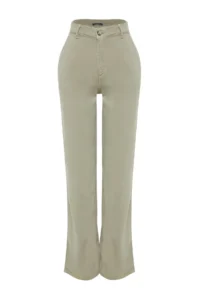 TRENDYOLMİLLA More Sustainable Mint 100% Tencel™ Low Waist Wide Leg jeans - Image 8