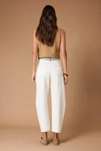 TRENDYOLMİLLA White High Waist barrel 100% Cotton Non-Stretch jeans - Image 3