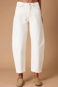 TRENDYOLMİLLA White High Waist barrel 100% Cotton Non-Stretch jeans - Image 4