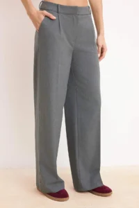 TRENDYOLMİLLA Anthracite Palazzo Pants/Extra Wide Leg Weaving Dress Pants  Palazzo Pants - Image 3