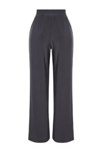 TRENDYOLMİLLA Anthracite Wide Leg/Rahat Kesim High Waist Flexible Pants - Image 10