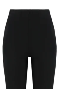 TRENDYOLMİLLA Black Side slit Flare/flared leg High Waist Knitting Pants - Image 7