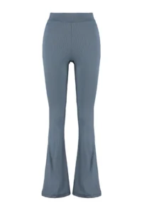 TRENDYOLMİLLA Anthracite Ribbed Flare/flared leg High Waist Flexible Knitting Leggings Pants - Image 6