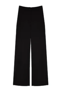 TRENDYOLMİLLA Black Wide Leg/Wide Leg High Waist Weaving Dress Pants - Image 6