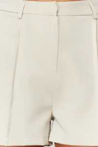 TRENDYOLMiLLA Beige Rib Detailed Weaving Shorts - Image 5