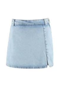 TRENDYOLMiLLA Mavi slit Mini denim Shorts Skirt - Image 7