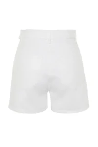 TRENDYOLMiLLA White slit denim Shorts Skirt - Image 12