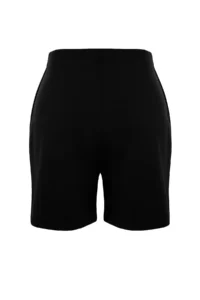 TRENDYOLMiLLA Black Gold Button Detailed High Waist interlock smart Knitting Shorts - Image 8