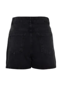 TRENDYOLMiLLA Black More Sustainable Mini denim Shorts Skirt - Image 8